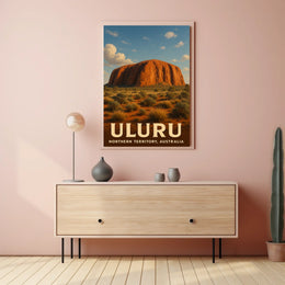Uluru Wanderlust Desert Sunset Poster