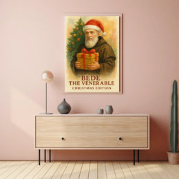 Santa Monk Christmas Gift Illusion Cultural Poster
