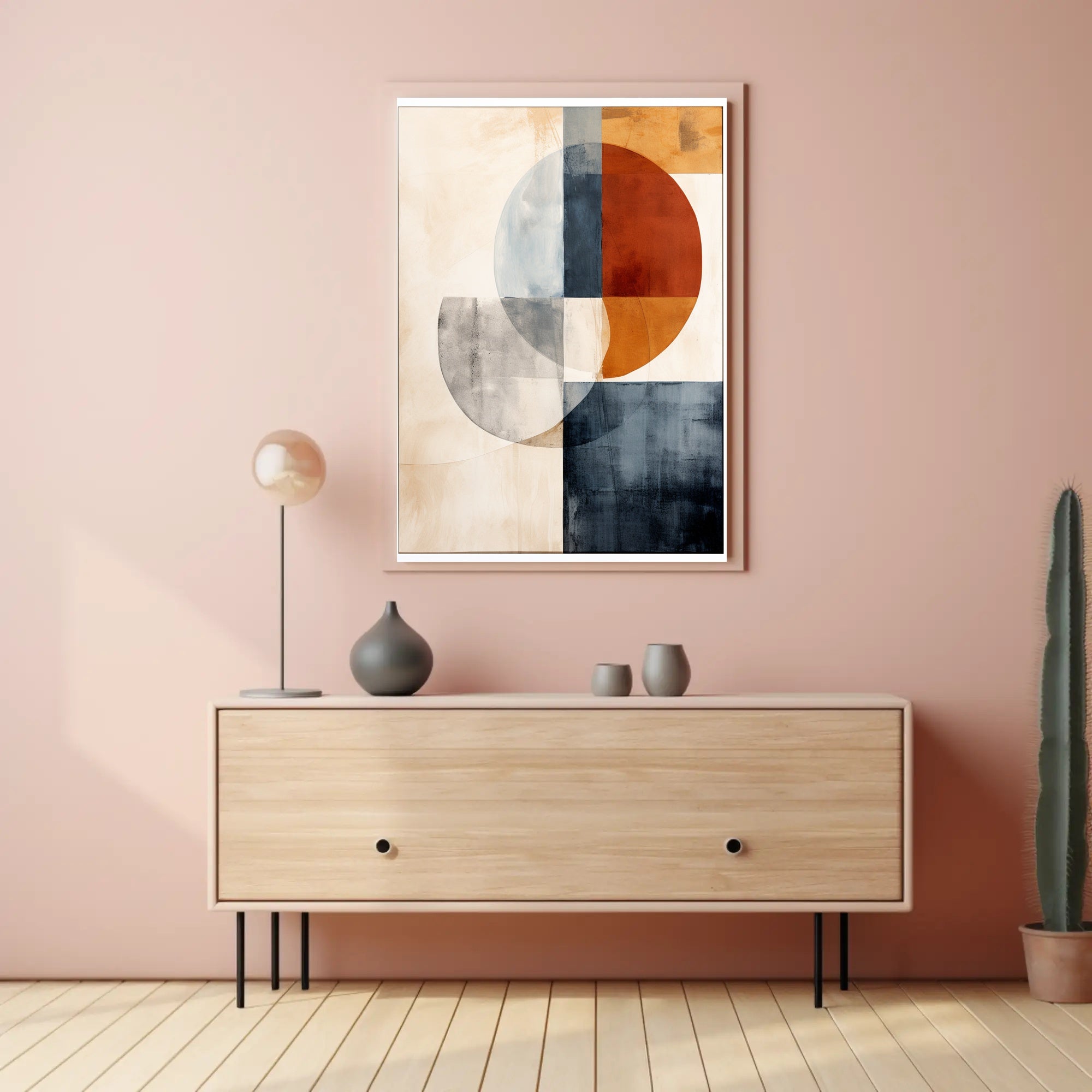 Abstract Geometric Composition Abstract Poster