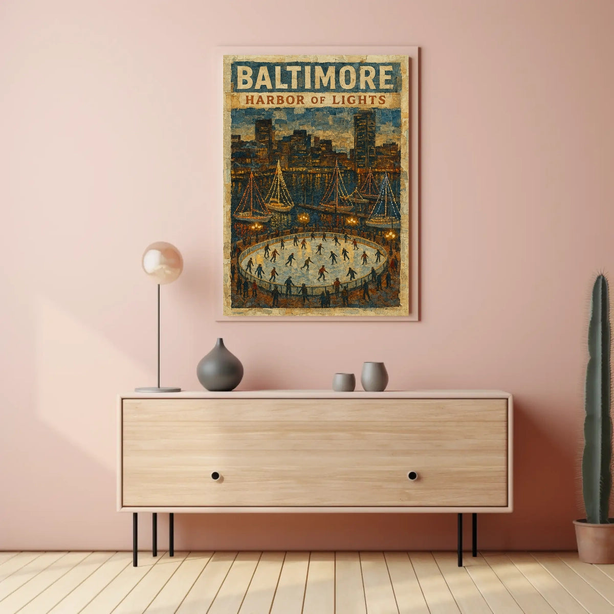 Baltimore Harbor Of Lights Poster