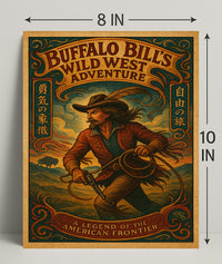 Buffalo Bill Wild West Adventure Vintage Cultural Poster
