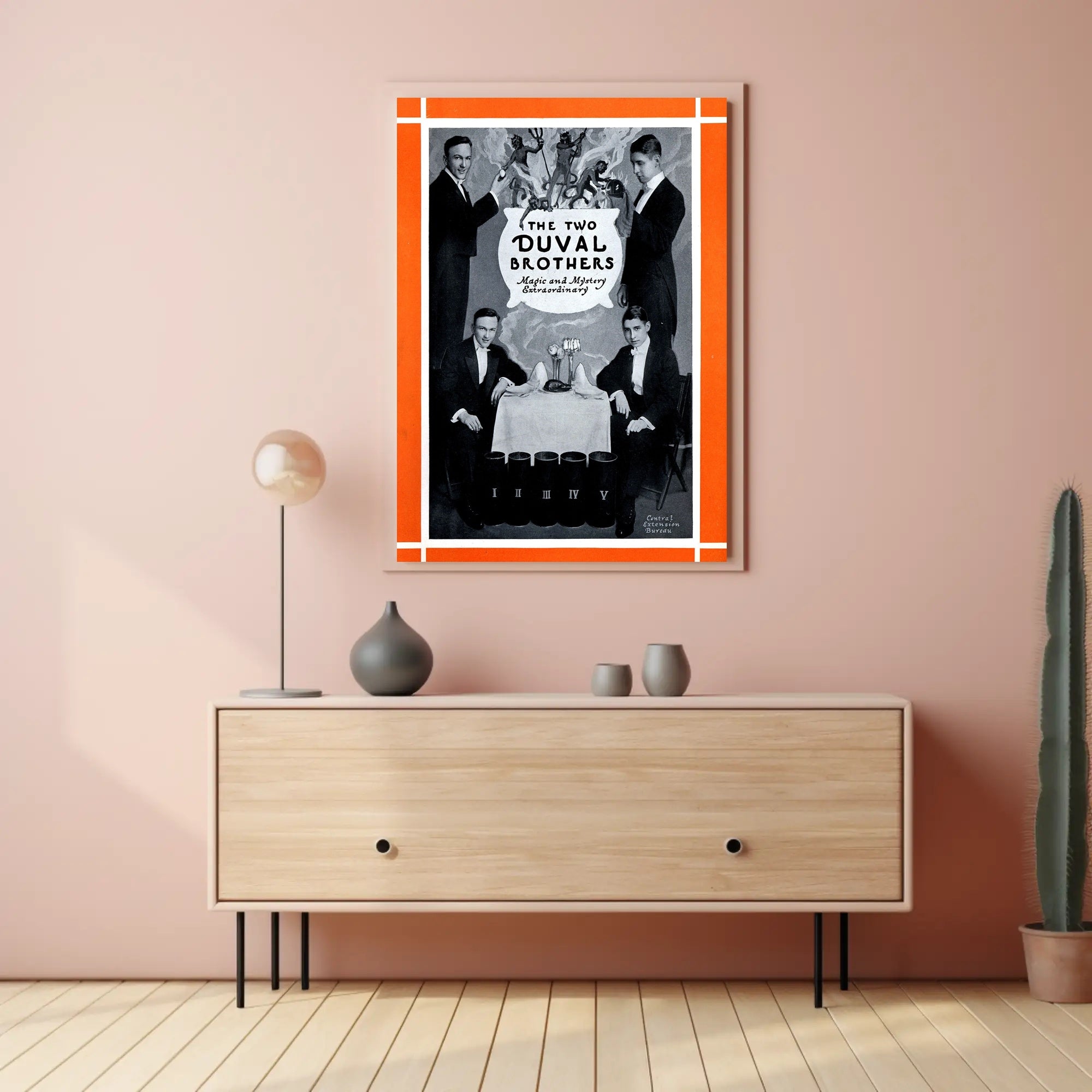 The Two Duval Brothers Magical Theatrical Performance Poster