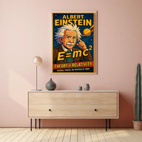 Einstein Nobel Prize Vintage Iconic Science Portrait Poster