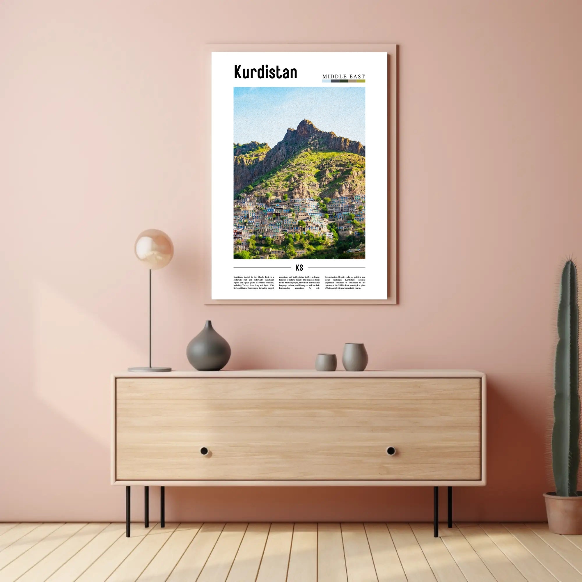 Kurdistan Mountain Landscape Cultural or Heritage Poster PosterGoat