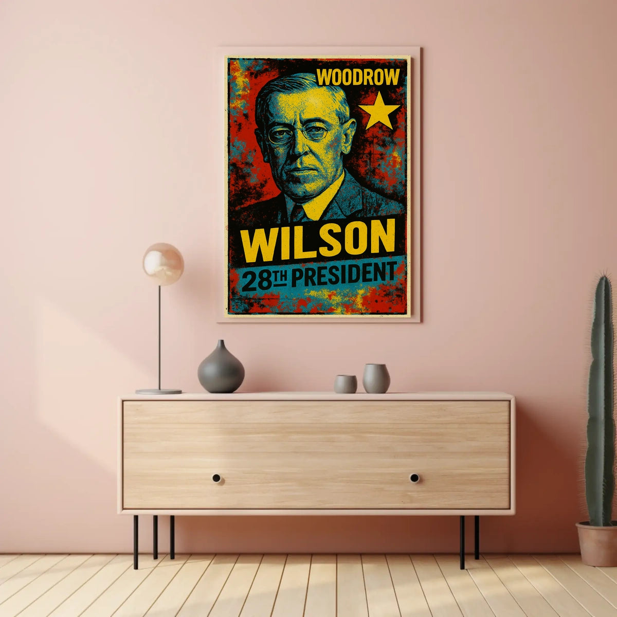 Woodrow Wilson 28th President of the United States Graffiti Pop Art Poster