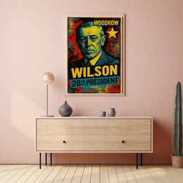 Woodrow Wilson 28th President of the United States Graffiti Pop Art Poster