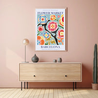 Flower Market in Barcelona Poster
