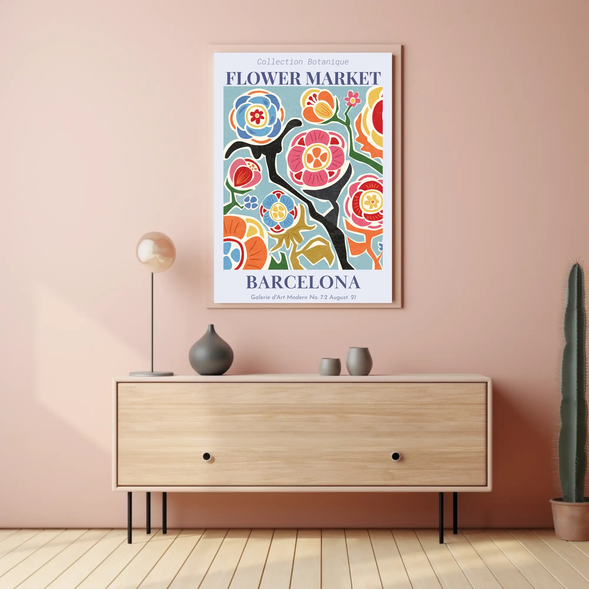 Flower Market in Barcelona Poster