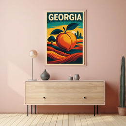 Georgia The Peach State Poster