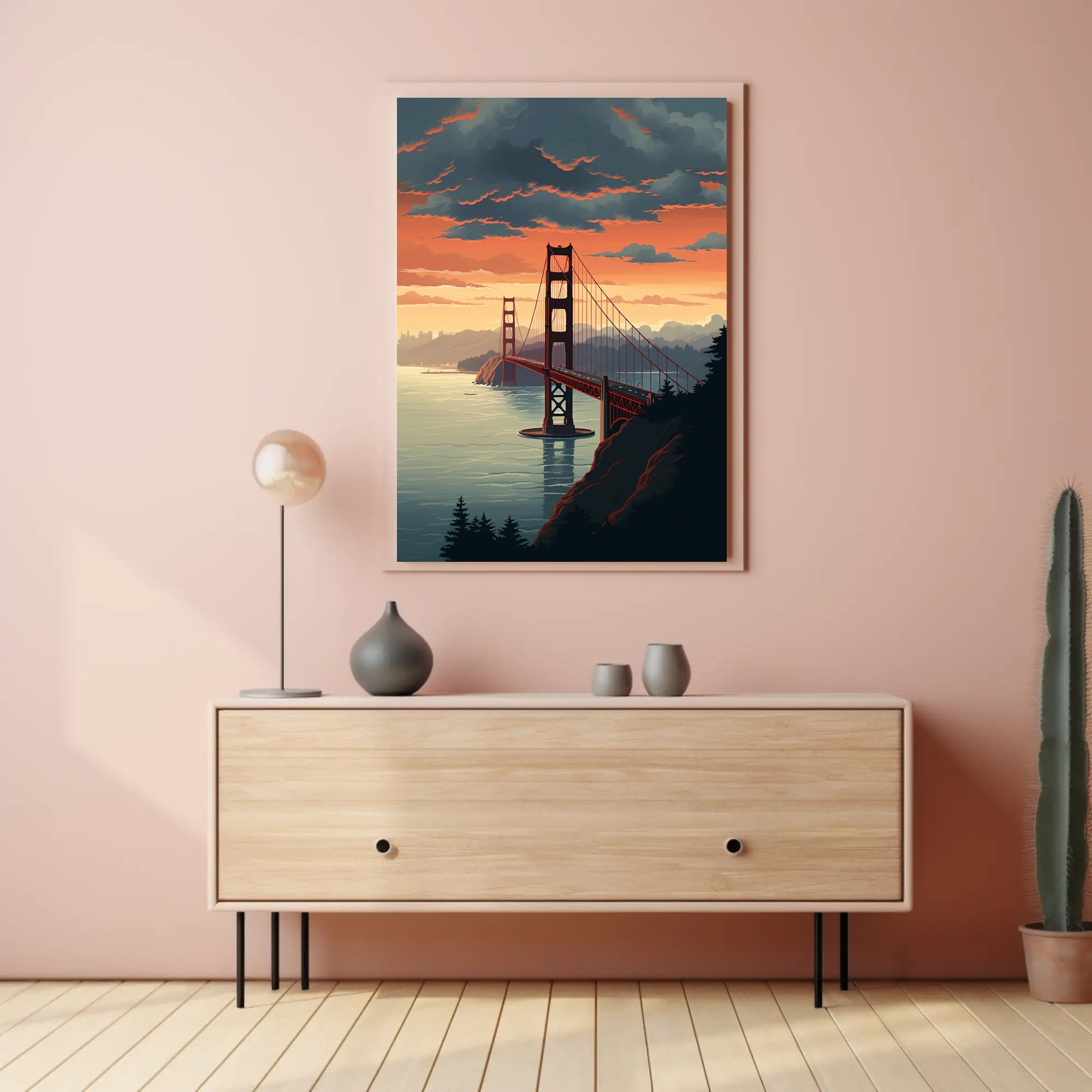 Golden Gate At Dusk Poster