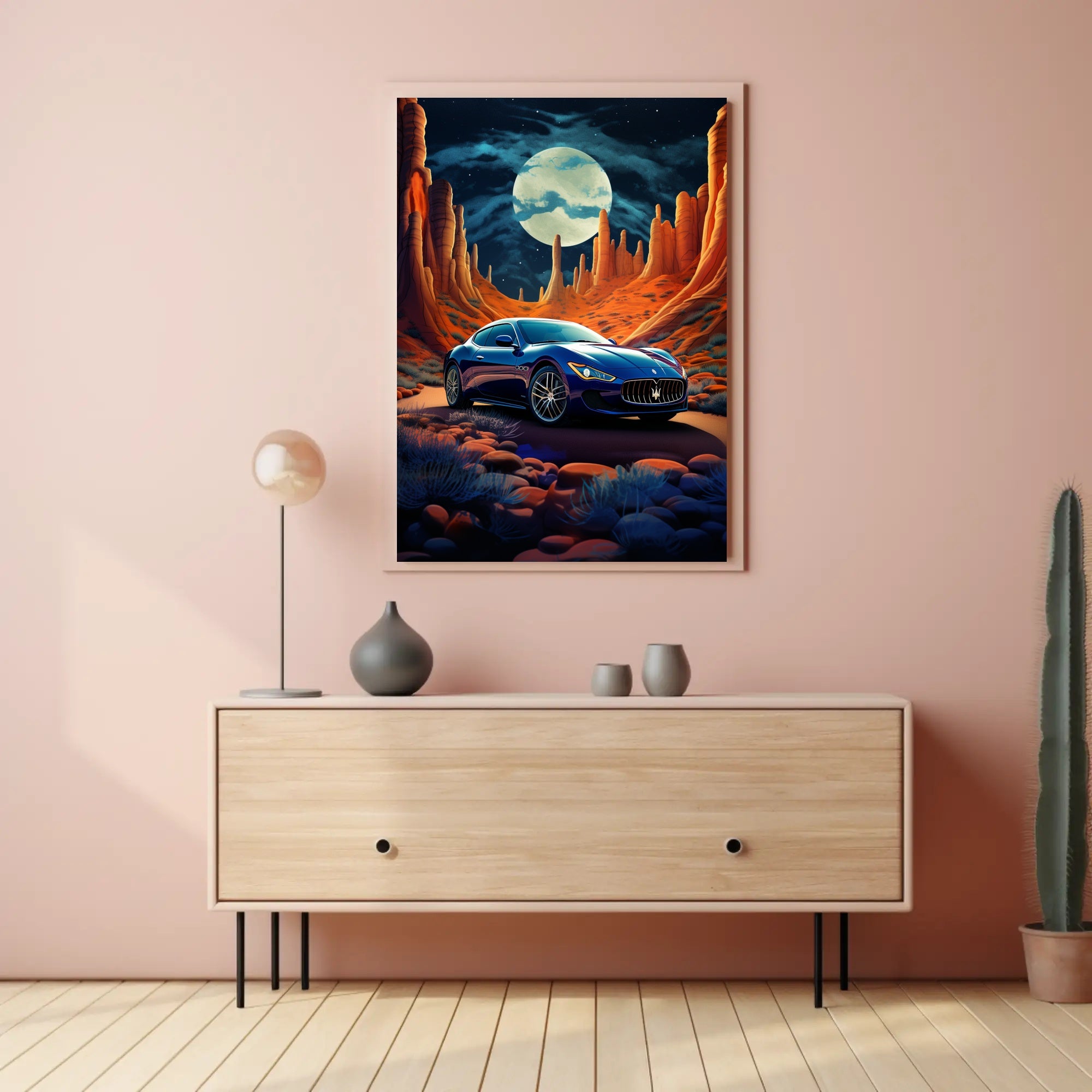 Desert Moon Drive Poster PosterGoat