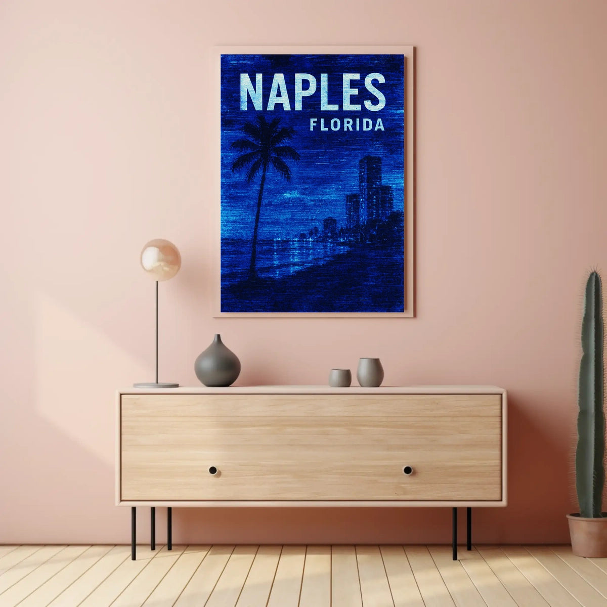 Naples Florida Poster 18x24 Wall Art Beach Sunset Scene