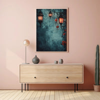 Enchanted Lanterns And Roses Poster