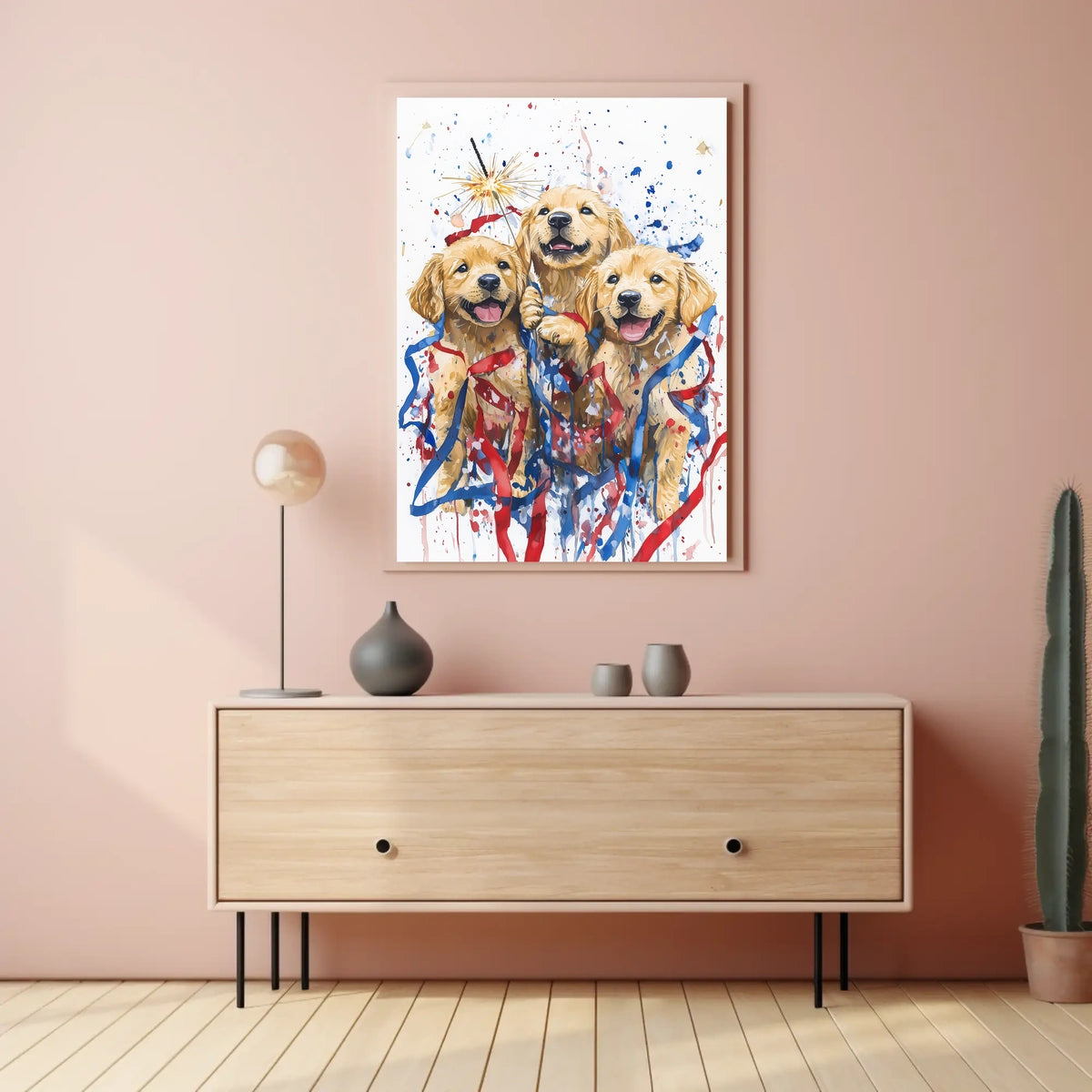 Silhouette Child With Fireworks In Night Sky Poster