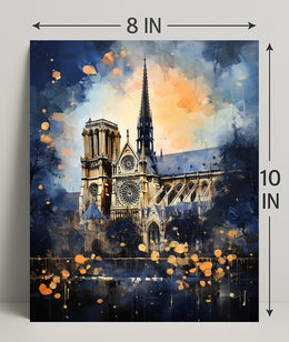 Notre-Dame Cathedral A Splash Of Color Poster