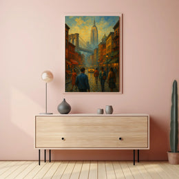 City Of Dreams Poster Dreamlike Cityscape At Dusk For Homes