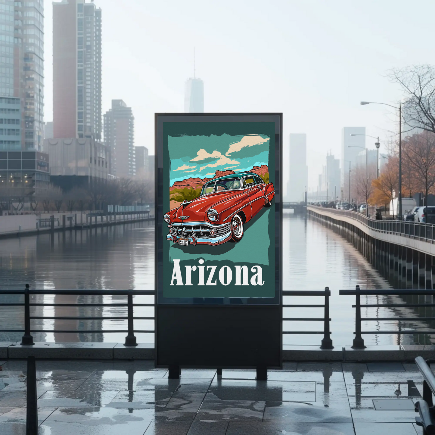 Arizona Desert Adventure Vintage Poster