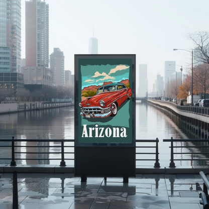 Arizona Desert Adventure Vintage Poster
