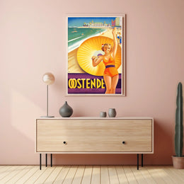 Ostende Belgian Beach Destination Poster
