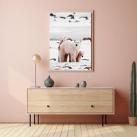 Polar Bear Family in the Arctic Poster