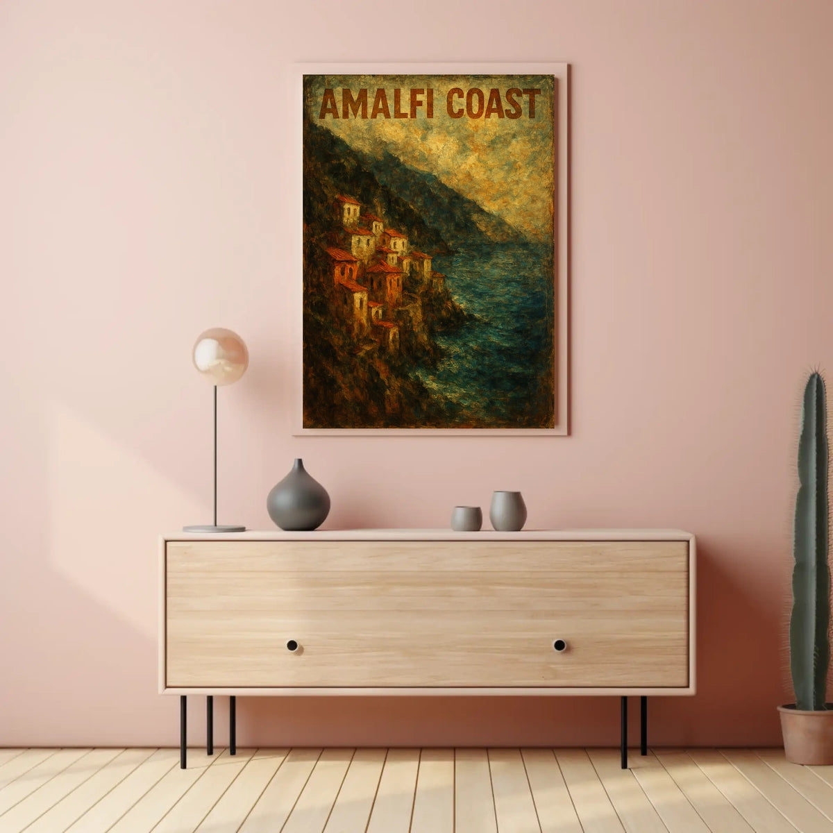 Amalfi Coast Poster Wall Art For Coastal Decor 18x24