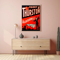 Harry Thurston Illusionist Vintage Magic Poster