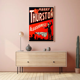 Harry Thurston Illusionist Vintage Magic Poster