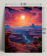 Canyon Sunset Serenity Poster PosterGoat
