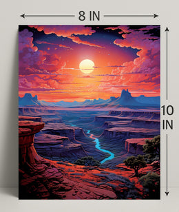 Canyon Sunset Serenity Poster PosterGoat
