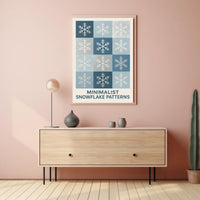 Minimalist Snowflake Patterns Minimalist Poster