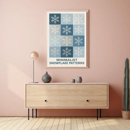 Minimalist Snowflake Patterns Minimalist Poster