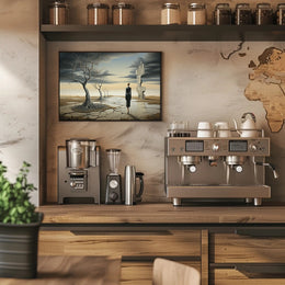 Surreal Solitude in Desert Dystopia Abstract or Artistic Poster