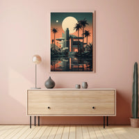 Futuristic Oasis Poster PosterGoat