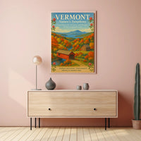 Vermont Scenic Nature Poster Wall Art Print