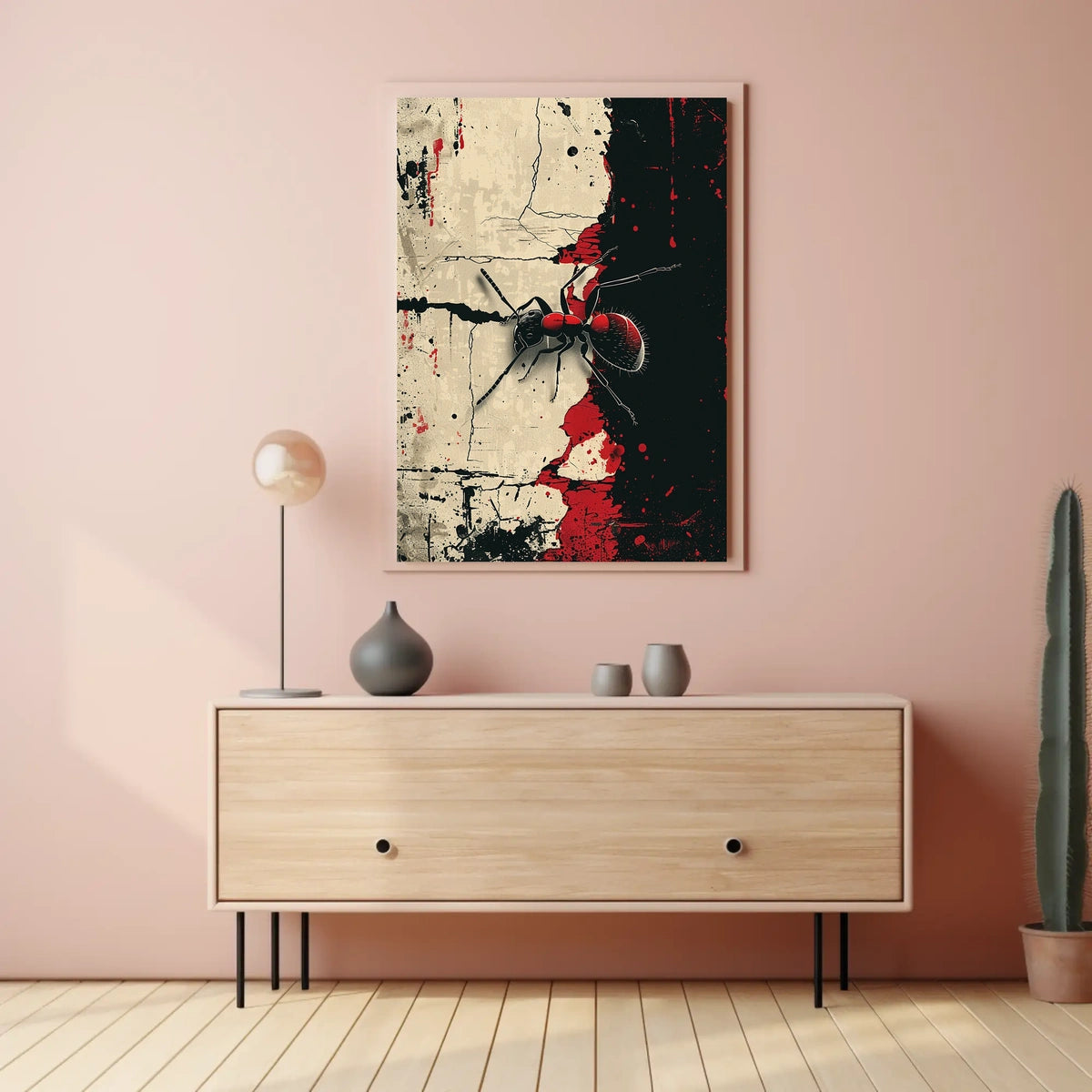 Ant On Abstract Canvas Abstract Poster