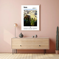 Hama Cityscape with Norias Cultural or Heritage Poster PosterGoat