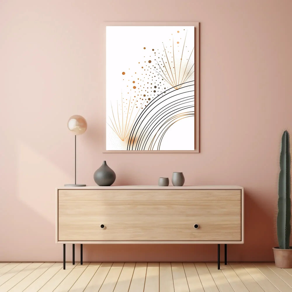 Vintage Cityscape Skyline Art Poster