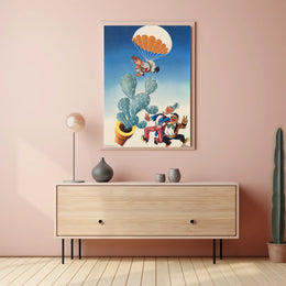 Parachute Predicament Poster PosterGoat