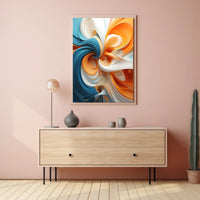 Dynamic Flow Abstract Art for Energetic Spaces Poster