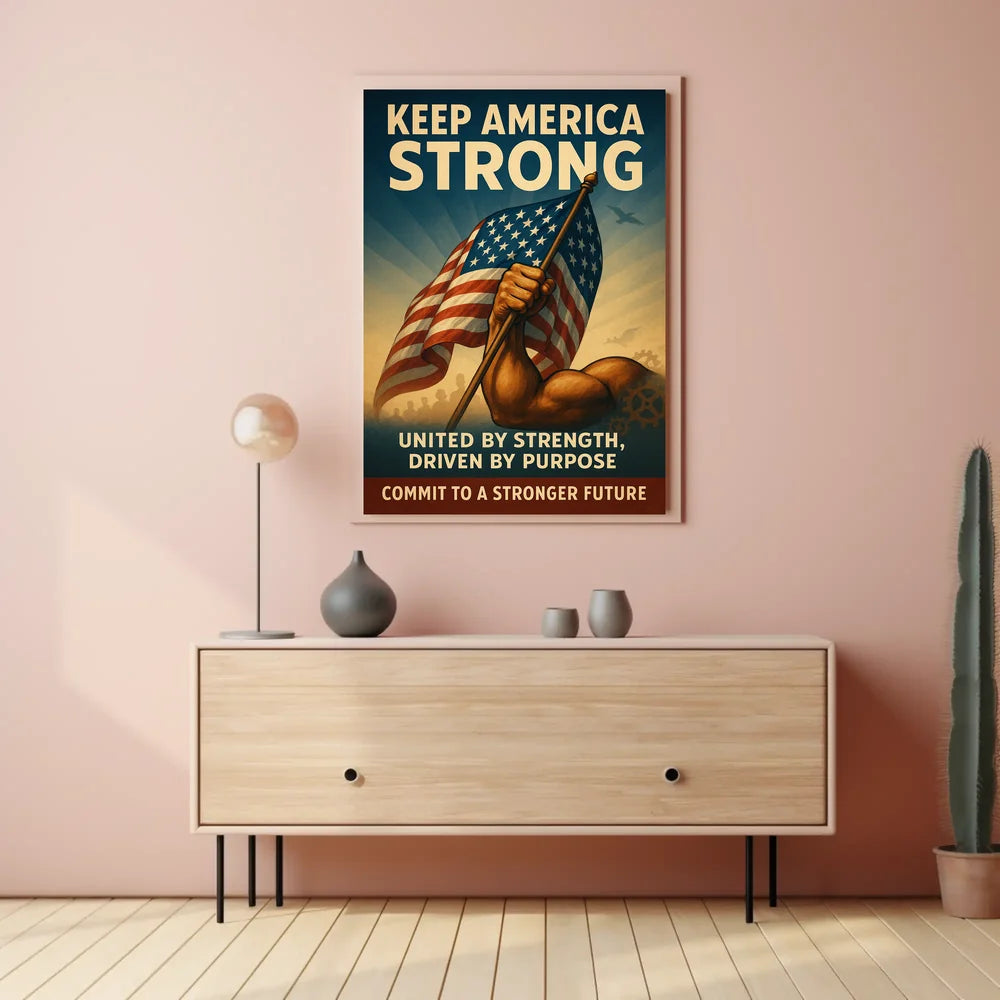 United by Strength Motivational Poster
