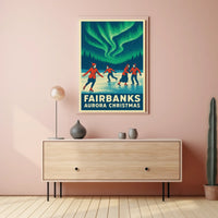 Fairbanks Aurora Christmas Poster