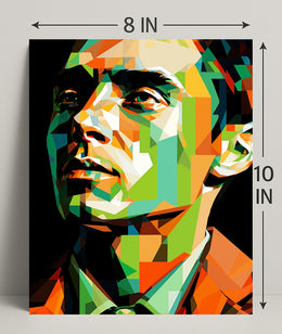 Geometric Portrait Poster PosterGoat