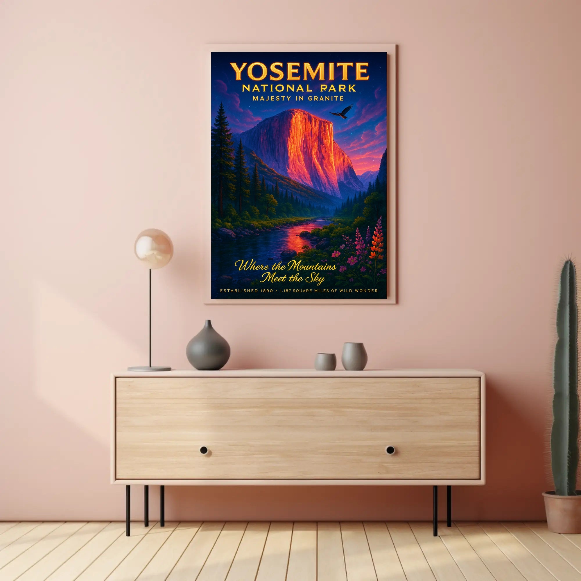 Yosemite National Park Majesty in Granite Poster PosterGoat