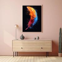 Vibrant Feather Art Poster
