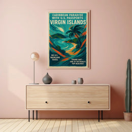 Caribbean Paradise Virgin Islands Poster