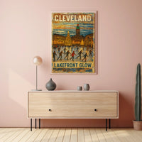 Cleveland Lakefront Glow Poster