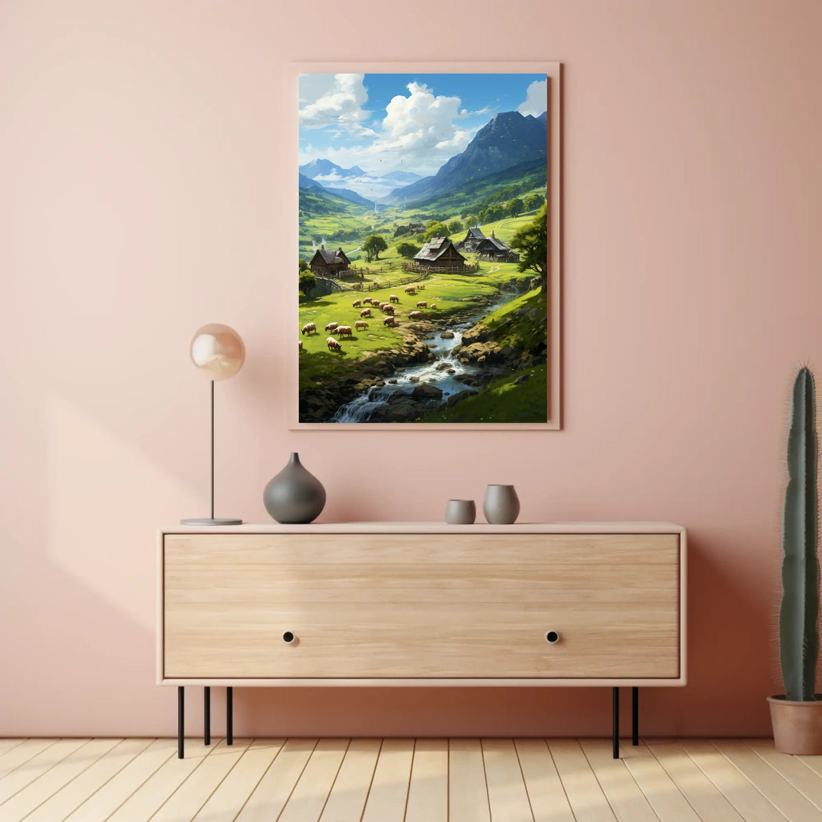 Serene Countryside Landscape Poster