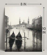 Gondolas On A Venetian Canal Poster