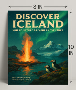 Discover Iceland Adventure Poster Art Print PosterGoat