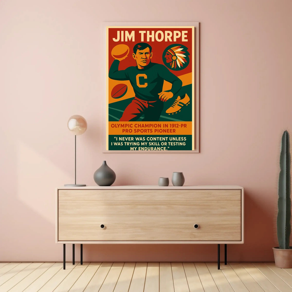 Jim Thorpe Legendary Athlete Poster